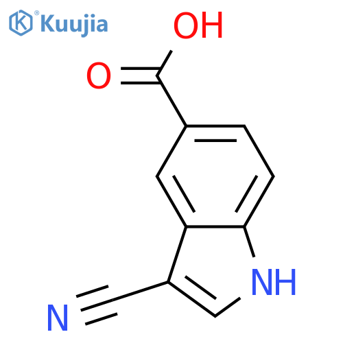 3-cyanoindole-5-carboxylic acid structure
