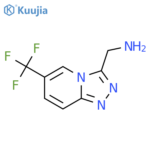 1-[6-(trifluoromethyl)-[1,2,4]triazolo[4,3-a]pyridin-3-yl]methanamine structure