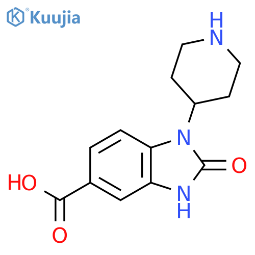2-Oxo-1-(piperidin-4-YL)-2,3-dihydro-1H-1,3-benzodiazole-5-carboxylic acid structure