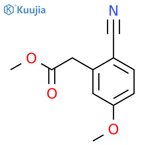 (2-Cyano-5-methoxyphenyl)-acetic acid methyl ester structure