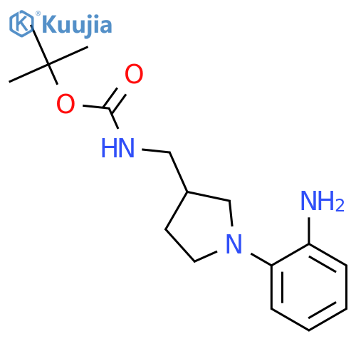 Carbamic acid,[[1-(2-aminophenyl)-3-pyrrolidinyl]methyl]-, 1,1-dimethylethyl ester (9CI) structure