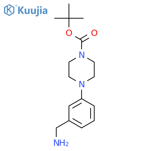 tert-butyl 4-[3-(aminomethyl)phenyl]piperazine-1-carboxylate structure