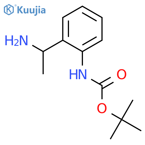 2-(1-Aminoethyl)-phenyl-carbamic acid tert-butyl ester structure