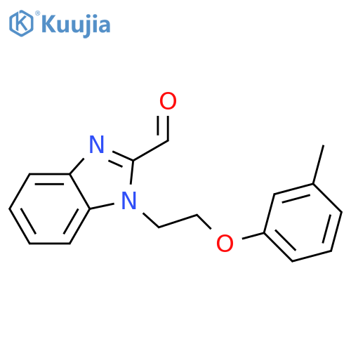 1-[2-(3-methylphenoxy)ethyl]-1H-1,3-benzodiazole-2-carbaldehyde structure