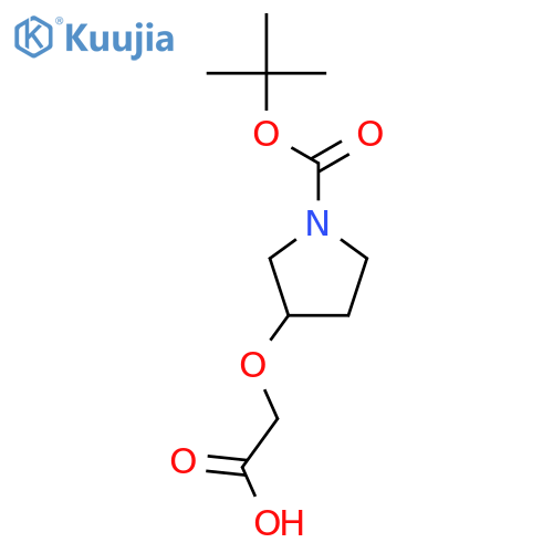 2-({1-(tert-butoxy)carbonylpyrrolidin-3-yl}oxy)acetic acid structure