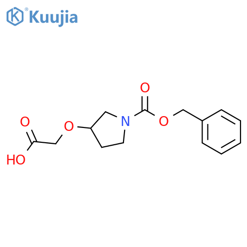 3-CARBOXYMETHOXY-PYRROLIDINE-1-CARBOXYLIC ACID BENZYL ESTER structure