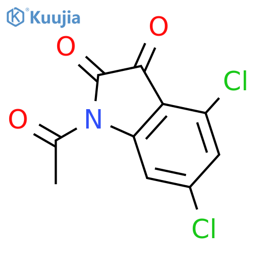 1-Acetyl-4,6-dichloro-1H-indole-2,3-dione structure