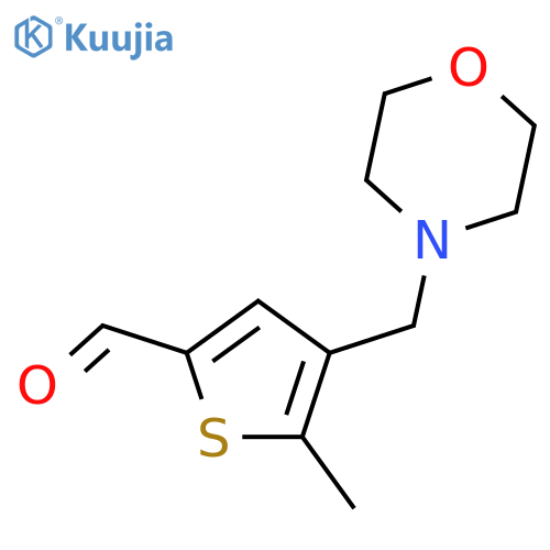 5-Methyl-4-(4-morpholinylmethyl)-2-thiophenecarbaldehyde structure