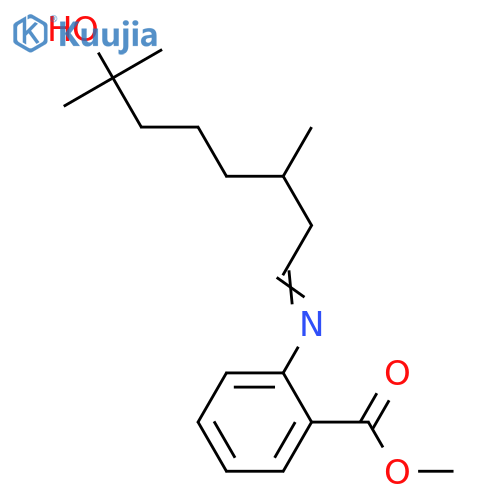 methyl 2-[(7-hydroxy-3,7-dimethyloctylidene)amino]benzoate structure
