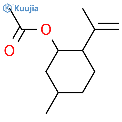 Cyclohexanol,5-methyl-2-(1-methylethenyl)-, 1-acetate structure