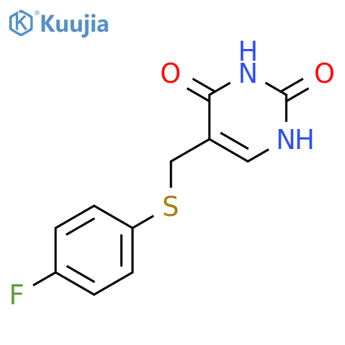2,4(1H,3H)-Pyrimidinedione, 5-[[(4-fluorophenyl)thio]methyl]- structure