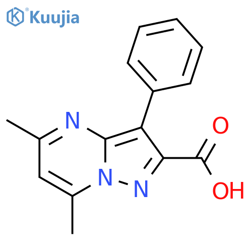 5,7-Dimethyl-3-phenylpyrazolo[1,5-a]pyrimidine-2-carboxylic acid structure
