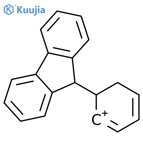 Cyclohexadienylium, 6-(9H-fluoren-9-yl)- structure