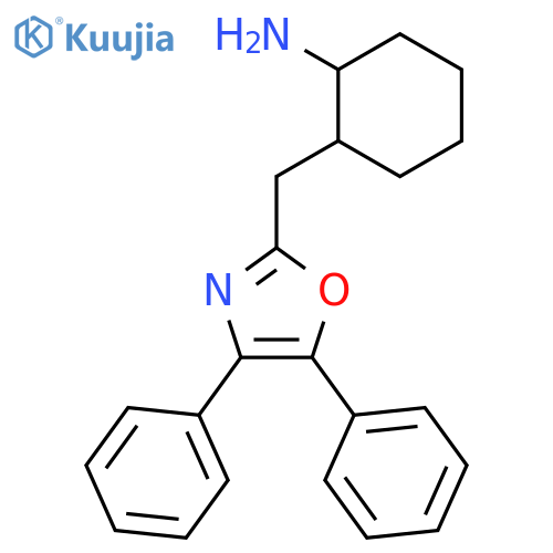 Cyclohexanamine, 2-[(4,5-diphenyl-2-oxazolyl)methyl]-, trans- structure