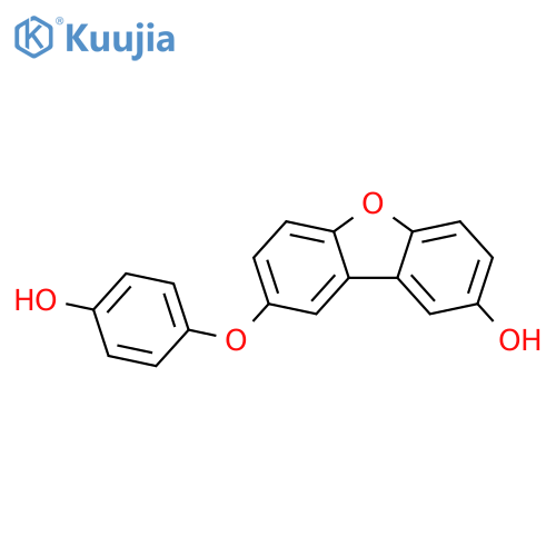 2-Dibenzofuranol, 8-(4-hydroxyphenoxy)- structure