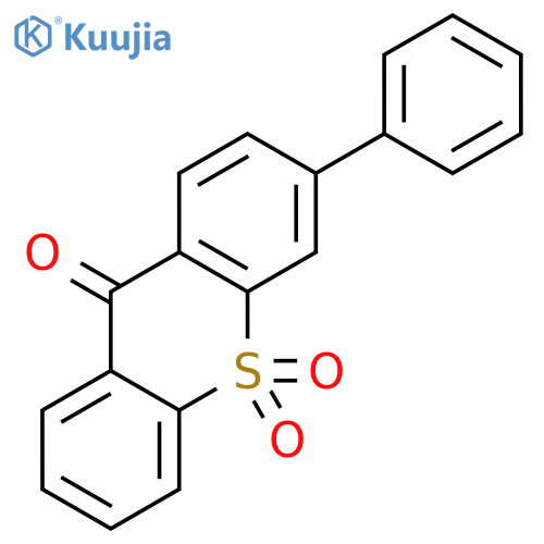 9H-Thioxanthen-9-one, 3-phenyl-, 10,10-dioxide structure