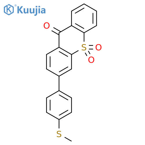 9H-Thioxanthen-9-one, 3-[4-(methylthio)phenyl]-, 10,10-dioxide structure