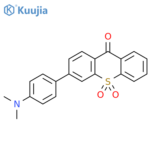 9H-Thioxanthen-9-one, 3-[4-(dimethylamino)phenyl]-, 10,10-dioxide structure