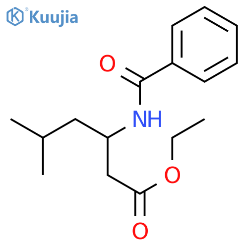 Hexanoic acid, 3-(benzoylamino)-5-methyl-, ethyl ester structure