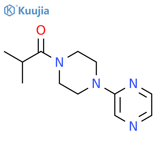 Piperazine, 1-(2-methyl-1-oxopropyl)-4-pyrazinyl- structure