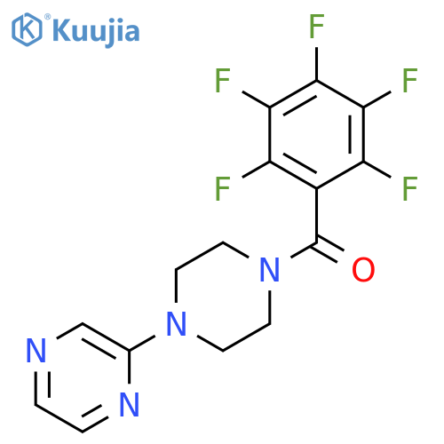 Piperazine, 1-(pentafluorobenzoyl)-4-pyrazinyl- structure