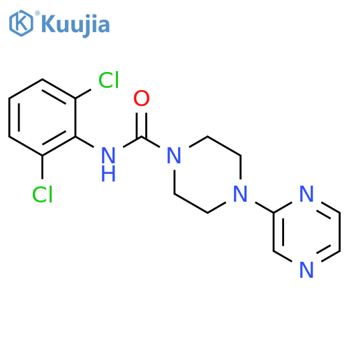 1-Piperazinecarboxamide, N-(2,6-dichlorophenyl)-4-pyrazinyl- structure
