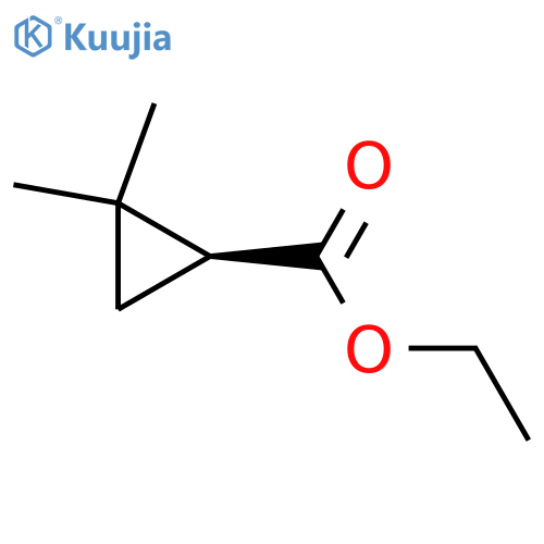 Cyclopropanecarboxylic acid, 2,2-dimethyl-, ethyl ester, (S)- structure
