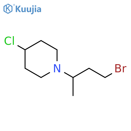 Piperidine, 1-(3-bromo-1-methylpropyl)-4-chloro- structure