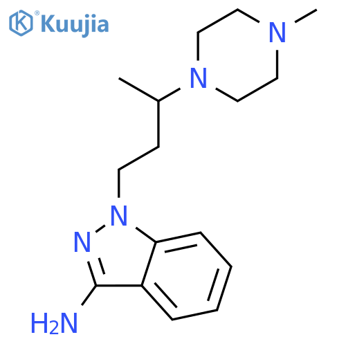 1H-Indazol-3-amine, 1-[3-(4-methyl-1-piperazinyl)butyl]- structure
