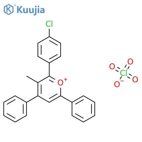 Pyrylium, 2-(4-chlorophenyl)-3-methyl-4,6-diphenyl-, perchlorate structure