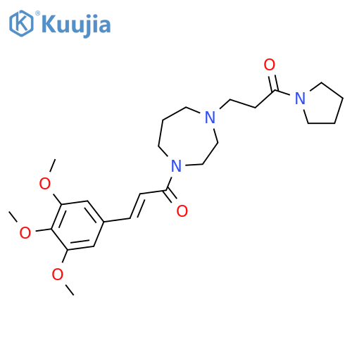 1H-1,4-DIAZEPINE, HEXAHYDRO-1-[3-OXO-3-(1-PYRROLIDINYL)PROPYL]-4-[1-OXO-3-(3,4,5-TRIMETHOXYPHENYL)-2-PROPENYL]- structure