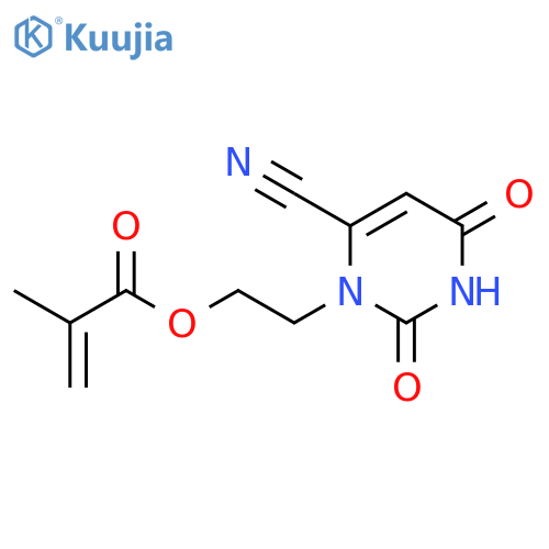 2-Propenoic acid, 2-methyl-, 2-(6-cyano-3,4-dihydro-2,4-dioxo-1(2H)-pyrimidinyl)ethyl ester structure
