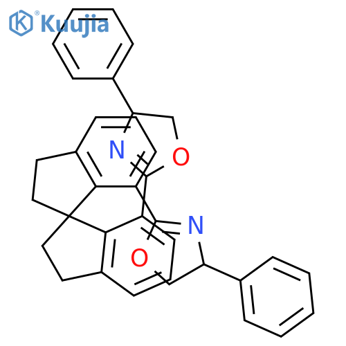 Oxazole,2,2'-[(1R)-2,2',3,3'-tetrahydro-1,1'-spirobi[1H-indene]-7,7'-diyl]bis[4,5-dihydro-4-phenyl-,(4S,4'S)- structure
