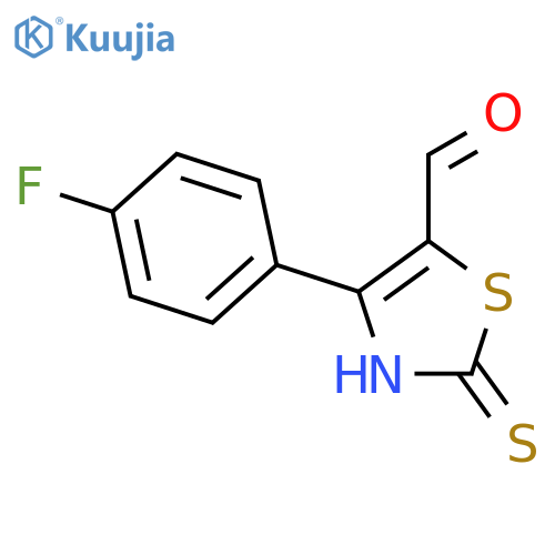4-(4-Fluoro-phenyl)-2-thioxo-2,3-dihydro-thiazole-5-carbaldehyde structure