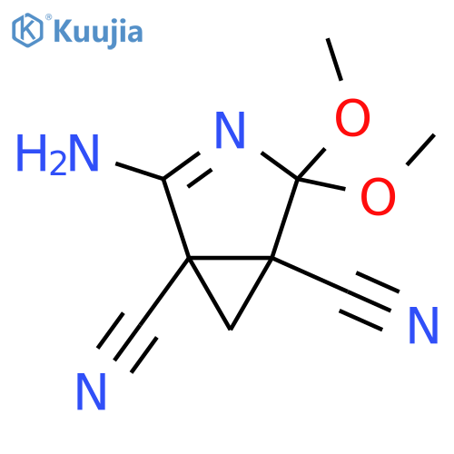2-Amino-4,4-dimethoxy-3-aza-bicyclo[3.1.0]hex-2-ene-1,5-dicarbonitrile structure
