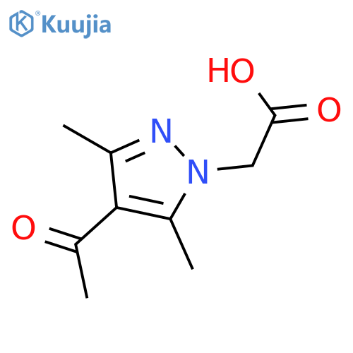 2-(4-Acetyl-3,5-dimethyl-1H-pyrazol-1-yl)acetic acid structure