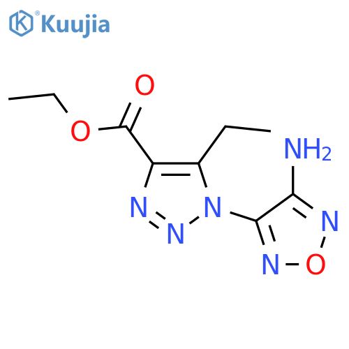 <br>1-(4-Amino-furazan-3-yl)-5-ethyl-1H-[1,2,3]triazole-4-carboxylic acid ethyl  ester structure