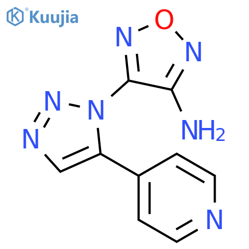 3-Amine-4-[5-(4-pyridinyl)-1H-1,2,3-triazol-1-yl]-1,2,5-oxadiazole structure
