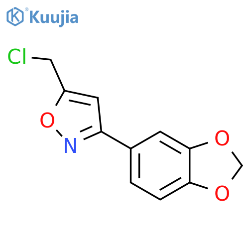3-(1,3-Benzodioxol-5-yl)-5-(chloromethyl)isoxazole structure