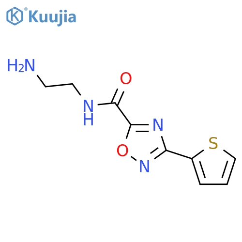 N-(2-Aminoethyl)-3-(2-thienyl)-1,2,4-oxadiazole-5-carboxamide structure