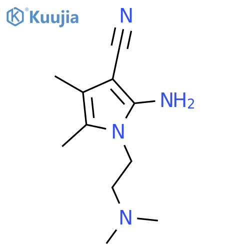 2-Amino-1-(2-dimethylamino-ethyl)-4,5-dimethyl-1H-pyrrole-3-carbonitrile structure