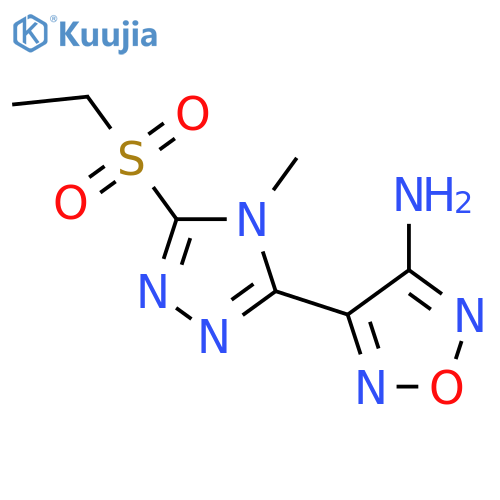 4-(5-Ethanesulfonyl-4-methyl-4H-[1,2,4]triazol-3-yl)-furazan-3-ylamine structure