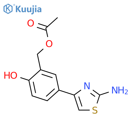 5-(2-Amino-1,3-thiazol-4-yl)-2-hydroxybenzyl acetate structure