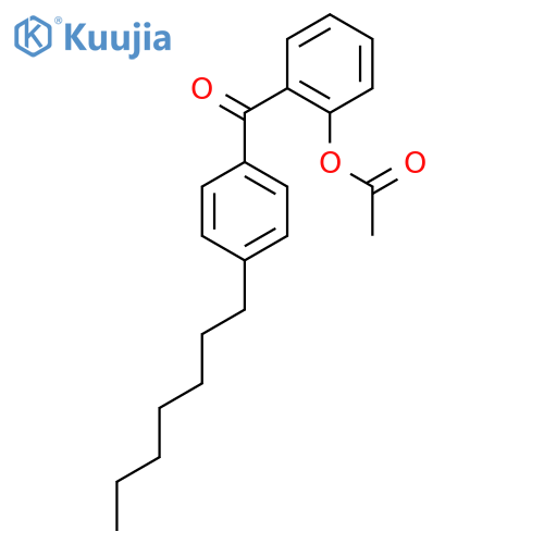2-Acetoxy-4'-heptylbenzophenone structure