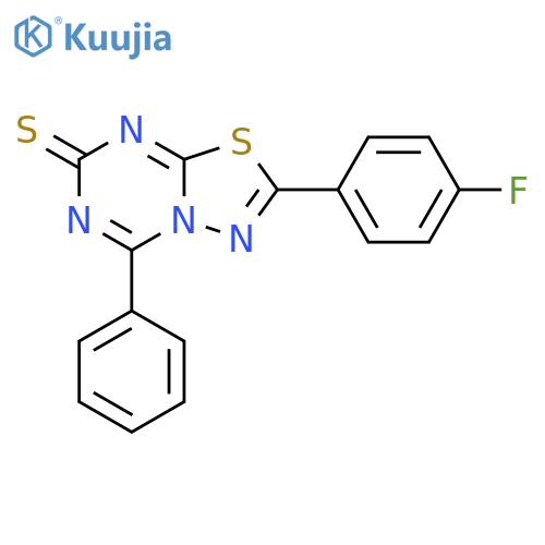 7H-1,3,4-Thiadiazolo[3,2-a][1,3,5]triazine-7-thione, 2-(4-fluorophenyl)-5-phenyl- structure