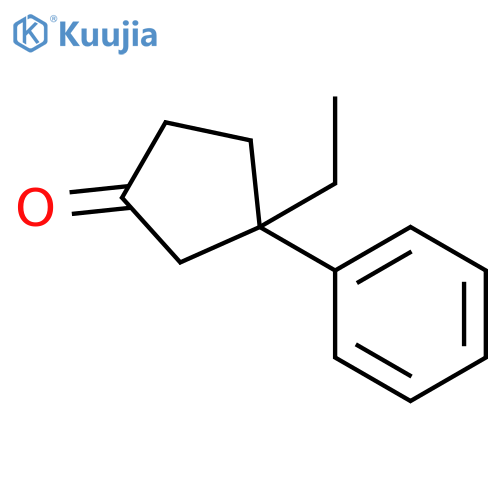 Cyclopentanone, 3-ethyl-3-phenyl- structure