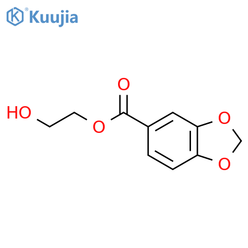 1,3-Benzodioxole-5-carboxylic acid, 2-hydroxyethyl ester structure