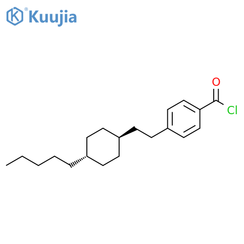 Benzoyl chloride, 4-[2-(4-pentylcyclohexyl)ethyl]-, trans- structure