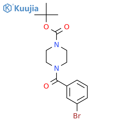 1-Piperazinecarboxylicacid, 4-(3-bromobenzoyl)-, 1,1-dimethylethyl ester structure
