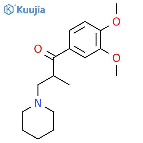 1-Propanone, 1-(3,4-dimethoxyphenyl)-2-methyl-3-(1-piperidinyl)- structure